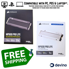 Corsair MP600 PRO LPX Heatsink 500GB 1TB 2TB 4TB 8TB PCIe NVMe M.2 SSD PS5 PC picture
