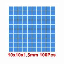100PCS 10x10x2mm Thermal Pads Fast Cooling Non-Conductive for CPU GPU picture