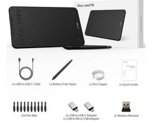 Wireless Drawing Tablet XPPen Deco mini7W Graphic Tablet Pen Tablet with 8192... picture