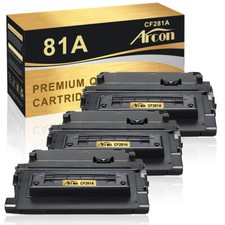 3PK CF281A BK Toner fit for HP 81A LaserJet Enterprise M605dn M605X M606dn M630f picture