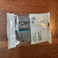 Genuine OEM Brother LC401 C, Cyan Blue Standard Yield Ink Cartridge picture