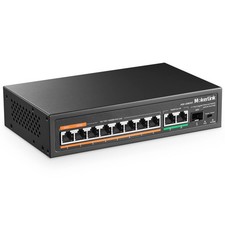 MokerLink 11 Port Gigabit PoE Switch with 8 PoE+ Port, 2 Gigabit Uplink, 1 SFP P picture