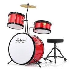Drum Set for Kids and Beginners, 3-Piece 14'' Drum Kit with Adjustable Throne... picture