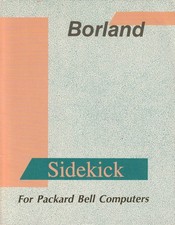 Borland Sidekick Handbook (1984) + 5.25″ Floppy Disk – Vintage DOS Software picture