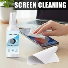 50ml Screen Cleaner Spray with Polishing Cloth Phone Tablet Laptop Monitor picture