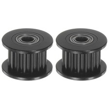 2pcs 2GT Idler Pulley 16 Teeth 3mm Bore 13mm Dia 6mm Width Belt Black picture
