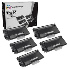 LD TN890 Super HY Black Toner Set of 5 for Brother TN-890 HL-L6400DW MFC-L6900DW picture