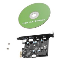 Plug-N-Play USB3.0 PCIe Expansion Card 2xUSB-C 2xUSB-A 5Gbps For Multi-OS picture