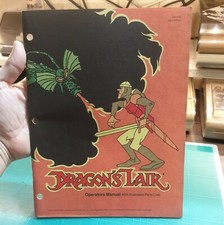 DRAGON'S LAIR operators manual TM-256 1st printing ULTRA RARE ATARI X CABINET  picture