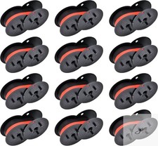 Calculator Ribbon Red/Black 12 Pack, 18ft x 0.5 in, Twin Spool Calculator Ribbon picture