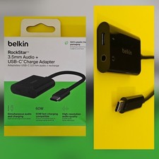 Belkin 3.5mm Audio & USB-C Adaptor Fast Charge for iPad Pro, iPhone, Samsung picture