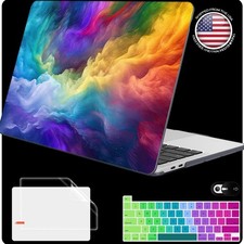 MacBook Pro 13-inch Case 2020-2022 Rainbow Cosmic Hard Shell Cover A2338 A228... picture