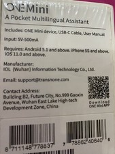 ONE mini Pocket Multilingual Assistant. New In Factory Sealed Package picture