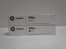 GENUINE HP 990XC Page Wide Cartridges YEL. & MAG. EXP. 2026 DATES NEW SHIPS FREE picture