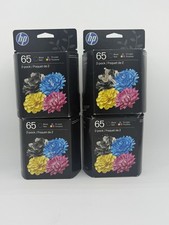 LOT OF 4 HP 65 Genuine Original Ink Cartridges 2-Pack Black & Tri-Color picture