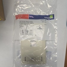 Leviton 42080-1IS Ivory Quickport 1-Port ID Window Flush Wallplate 1-Gang Cover picture