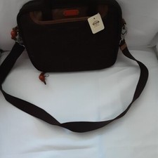 NWT Fossil Key Per Netbook Tablet Brown and Orange Bag picture