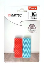2-Pack Emtec Wallpaper 16GB Flash Drive USB 2.0, Brand New in Package picture