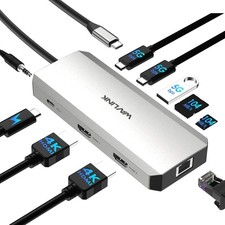 New - Wavlink Laptop Docking Station, WAVLINK 10-in-1 USB C picture