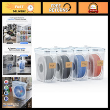 4 Pack 3D Printing Filament Storage Box - Waterproof, Dust-Proof, Sealed Contain picture