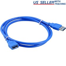 (3-pack) 3Ft/1M USB 3.0 Extension Cable, A-Male to A-Female Data Cord, Blue picture