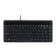 Perixx PERIBOARD409U ES Glossy Black Mini USB Wired Spanish Keyboard ES picture