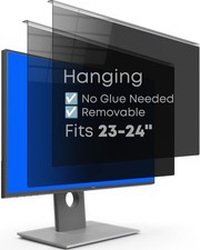 2-Pack 24 Inch Hanging Privacy Screen Protector for Monitor (Fits 23-24 Inch ... picture