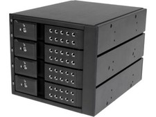 StarTech.com HSB4SATSASBA 4 Bay Aluminum Trayless Hot Swap Mobile Rack Backplane picture