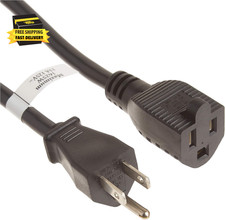 4FT Premium Universal Extension Cord - Power Extension Cord for TV, Computer, Mo picture