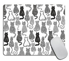 Abstract Kitten with Cute Tail Pad, Cat Themed for Mat,Washable Mousepads Non... picture