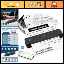 Portable Thermal Inkless Travel Printer - Compact, Lightweight, 10 Sheets Matte picture