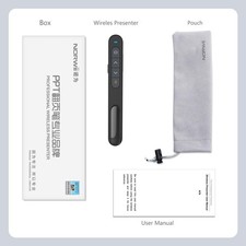 Norwii N76 Rechargeable Wireless Presentation Clicker PPT Remote Pointer Black picture