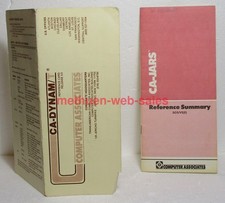 Computer Associates~CA-DYNAM/T & CA-JARS~Reference Card & Summary~Vintage picture