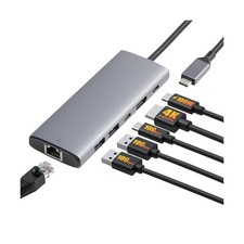 Amazon Basics 6-in-1 USB-C 3.2 (10G) Hub, Multiport Adapter wit... FAST USA SHIP picture