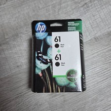 HP Ink Cartridges 61 Black Twin Pack 2-Count CR311WN Sealed Expired 2019 picture