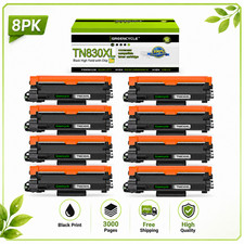 8PK TN830XL High Yield Toner fits for Brother 830 XL HL-L2460DWXL MFC-L2820DW picture