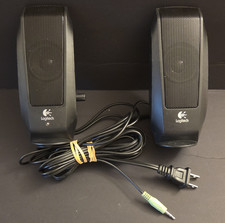 Logitech S-120 2.0 Wired Speaker, Black, 3.5mm AUX Input,  work Great, S-00026 picture