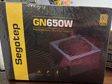 Segotep GN650W 650W ATX 80 Plus Gold PSU Black/Yellow 24-Pin PCIe CPU picture