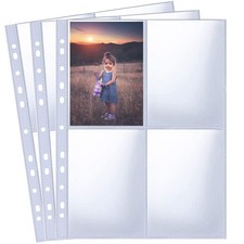 Photo Sleeves 4x6 30 Pack Clear Double Sided Sheet Protectors WITHYU Pictures picture