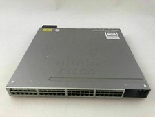 Cisco Catalyst WS-C3850-48F-L Switch 48 Port Gigabit PoE+ DUAL POWER SUPPLY picture