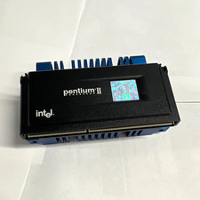 Intel Pentium II 450MHz Slot 1 CPU 512KB L2 100MHz Bus MMX Heatsink SL2U7 picture