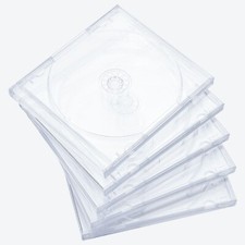 100 pcs 10.4 mm Standard Single Clear CD Jewel Case Assembled Clear Tray picture