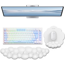 TECKNET Cloud Mouse Pad with Wrist Rest, Ergonomic Large, White picture