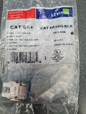 NEW LOT OF 2 LEVITON 6110G-RL6 and 6ASJK-RL6 -EXTREME CAT 6A JACK picture