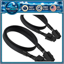 2-Pack ATX 4 Pin Extension Cable, CPU Motherboard Male to Female Adapter, 20.8