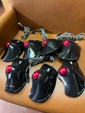 Lot of 7 Sanwa Supply Ergonomic USB Optical Trackball Mice Wired Red Ball Tested picture