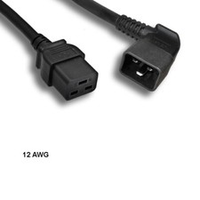 10PCS 6ft 12 AWG AC Power Cable Left Angled C20 to C19 20A/250V SJT PDU/UPS picture