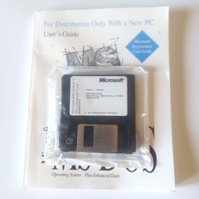 Microsoft MS DOS 6.22 Plus Enhanced Tools NEW 3 Floppy 3.25 Disks Manual 1994 OS picture