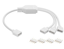 4Pin LED Splitter Cable, 12V 1 to 3 Female 4 Pin LED Strip Connector picture