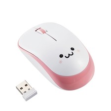 ELECOM 2.4G Wireless, Portable Mobile Smiley-Face Mouse for Right/Left Handed... picture